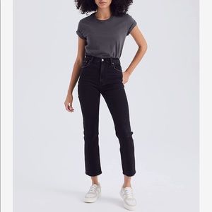 Abercrombie & Fitch Ultra High Rise Ankle Straight black jeans | 26 long